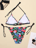Women's Swimwear 2022 Push Up Bikini Two Pieces Swimsuits Halter Bandage Bathing Suits Sexy Thong Bikini Sets Summer Beach Wear