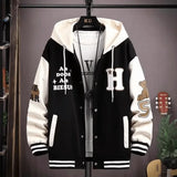 Trendy Spring Autumn Sweatshirt Men's Jacket for Youth Large Size Cool School Uniform Middle School Student Men's Wear Ballpark