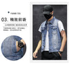 Brand New Men's Ripped Denim Vests Hip Hop Streetwear Fashion Sleeveless Cotton Jacket High Quality Man Casual Cowboy Waistcoat