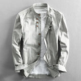 Plus Size 6XL 7XL Men's Casual Cotton Linen Shirt Formal Retro Long Sleeve Soft Loose Shirts Male Oversized Clothing Shirts Tops