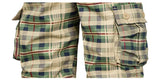 2024 New Summer 100% Cotton Plaid Shorts Men High Quality Casual Straight Men Cargo Shorts Multiple Pockets Beach Shorts MY936