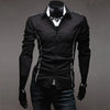 Mens Casual Shirts 2025 Single Breasted Men Slim Fit Dress Long Sleeve Shirts Soild Male Social Shirts Designer Chemise Homme