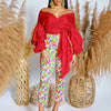Fashion Blouse for Women 2024 Slash Neck Full Sleeve Sashes Solid Elegant African Ladies Luxury Designer Fashion Shirts Tops