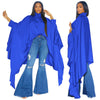 SOMO Plus Size Women Clothes Pleated Long Cape Shirt Bat Full Sleeve Irregularity Blouse Top One Size Loose Dropshipping 2023