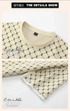 2025 Summer New Fashion Trend Men's Casual Relaxed Comfortable High Quality Plus-Size Two-Piece Sets M-5XL Checkered Sports Suit