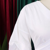 Fashion Blouse for Women 2024 Slash Neck Full Sleeve Sashes Solid Elegant African Ladies Luxury Designer Fashion Shirts Tops