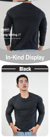 Plus Size T Shirt For Men Long Sleeve Cotton Casual Tops Black White Crew Round Neck T-shirt Man Tshirts Clothing M-3XL