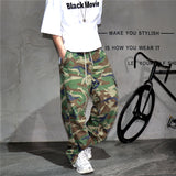 Mens American Tactical Cargo Pants Premium Camo Baggy Loose Fit Vintage Streetwear Korean Style Trendy Workwear Khaki Pants Male