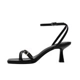 Women High Heels Rome Sandals Sexy Summer Shoes Open Toe Slippers 2025 Trend Party Dress New Slingback Sandalias Pumps Mujer