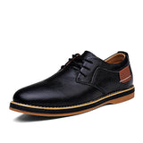 Mens Shoes Hand Sewn Cowhide Leather Shoes Men's Casual Loafers Plus Size 38-48