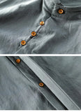 Plus Size 6XL 7XL Men's Casual Cotton Linen Shirt Formal Retro Long Sleeve Soft Loose Shirts Male Oversized Clothing Shirts Tops