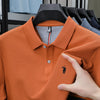 100% pure cotton summer new fashionable men's shortsleeved luxury customized business polo shirt exquisite embroidery Tshirt top