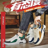 2025 new men's shoes with low top leather, fashionable and trendy running and sports, one foot casual shoes, and trendy shoes