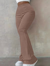 Women's Clothing Autumn and Winter Casual Simple Fashion Slim Ribbed Leggings Solid Color High Waist Trousers for Women