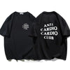 Men Clothes Plus Size Anti Cardio Club T Shirt Gym Life Letter Print T-Shirt  Tshirt for Women Oversize Male Tee Summer