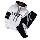 Mens Tracksuit 2 Piece Autumn Print Hooded Sweatshirt Suit High Quality Long Sleeve Set Jogging Simplicity Casual Warm Clothing