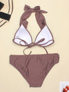 Women's Swimwear 2022 Push Up Bikini Two Pieces Swimsuits Halter Bandage Bathing Suits Sexy Thong Bikini Sets Summer Beach Wear