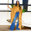 SOMO Plus Size Women Clothes Pleated Long Cape Shirt Bat Full Sleeve Irregularity Blouse Top One Size Loose Dropshipping 2023