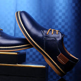 Mens Shoes Hand Sewn Cowhide Leather Shoes Men's Casual Loafers Plus Size 38-48