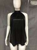 Plus Size Sexy Bright Silk Off Shoulder T Shirt Women Oversize Sleeveless Bottoming Shirt Ladies Tee Shirt Tops Camisetas Mujer
