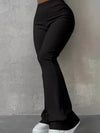 Women's Clothing Autumn and Winter Casual Simple Fashion Slim Ribbed Leggings Solid Color High Waist Trousers for Women