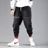 Plus Size 5XL Men's Baggy Harem Jeans Hip Hop Male Trousers Black Blue Cargo Jeans Man Fashion Streetwear Denim Jogger Pants