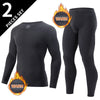 2-piece plus size men's fall/winter thermal underwear set fashion simple sleeve striped long-sleeved trousers casual pajamas set
