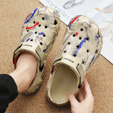 Plus Size 47 Summer Men Sandals Clogs Outdoor Garden Clogs Hole Shoes Male Casual Shoes Water Shoes Comfort Home Soft Slippers