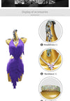 Female Dress Latin Dance Costume Women Competition Party Clothes 2025 New Girls Practice Stage Outfit Parties Ballroom Dancewear