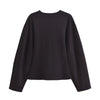 Women's Suit 2025 Spring New Women's Clothing Fashion Long Sleeve O-neck Pleated Top Double-Sided Fabric Office Top Casual Pants