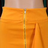 Sexy Skirts for Women Bodycon High Waisted Zipper Closure Ruffles Mid Calf Fashion Elegant African Office Work Pencil Skirts New