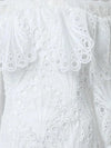 Plus Size Dress Women Party Sweet Off Shoulder New Fall Clothes Hollow Out Long Sleeve Mini Dresses Wholesale Dropshipping 2025