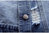 Denim Women Vest Luxury Pearls Fashion Ripped Autumn Jeans Jacket New Causal Waistcoats S-5XL