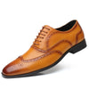 New men's plus size retro business formal fashion leather shoes, British casual block fashion shoes