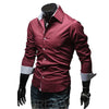 Mens Casual Shirts 2025 Single Breasted Men Slim Fit Dress Long Sleeve Shirts Soild Male Social Shirts Designer Chemise Homme