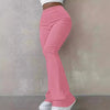 Women's Clothing Autumn and Winter Casual Simple Fashion Slim Ribbed Leggings Solid Color High Waist Trousers for Women