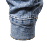 Denim Jacket Men Fashion Motorcycle Jeans Jackets Mens Causal Oversized Cotton Casual Black Blue Denim Jacket Man Outerwear Coat