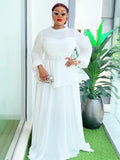 African Dresses for Woman Party 2025 Plus Size Fashion Dashiki Ankara Chiffon Wedding Gowns Elegant Turkey Muslim Maxi Dress