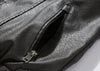Men's Plus Size New PU Motorcycle Suit with Fleece Leather Jackets for Men Clothing