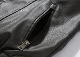 Men's Plus Size New PU Motorcycle Suit with Fleece Leather Jackets for Men Clothing