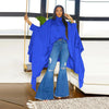 SOMO Plus Size Women Clothes Pleated Long Cape Shirt Bat Full Sleeve Irregularity Blouse Top One Size Loose Dropshipping 2023