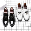 Italy Luxury Brand Loafers Men Shoes Tassel Men Designer Shoes British Style Lacquered Leather Shoes Thick Bottom Wedding Shoes