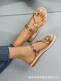 2023 New Butterfly Toe Sandals, Beach Sandals, Occidental Slippers, Chinese Feminis  Wedding Shoes Bride  Womens Shoes
