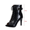 Woman Shoes Ankle Boots Spring Summer Sandals Elegant Party Pole Dance Gladiator Peep Toe Super High Heel Sexy Lace-up Plus Size