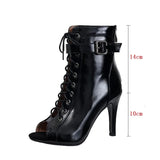 Woman Shoes Ankle Boots Spring Summer Sandals Elegant Party Pole Dance Gladiator Peep Toe Super High Heel Sexy Lace-up Plus Size