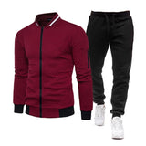2025 New Mens Tracksuit Set Two Piece Tracksuit Men Sports Wear Fashion Jogging Suit Autumn Winter Men Outfits Gym CLothes Men