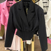 European and American women's clothing 2025 autumn new fashion short style small suit jacket irregular vest two-piece set
