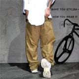 Mens American Tactical Cargo Pants Premium Camo Baggy Loose Fit Vintage Streetwear Korean Style Trendy Workwear Khaki Pants Male