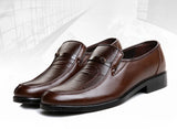 Men's plus size business Shoes Work dress leather shoes Autumn round toe anti slip footwear Fashion comfort male Loafers Zapatos