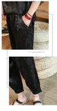M-5XL Plus Size Mens Ankle Pants Sets 2 Piece Outfits Chinese Style Summer Streetwear Tracksuits Casual Shirt and Pants Set Male